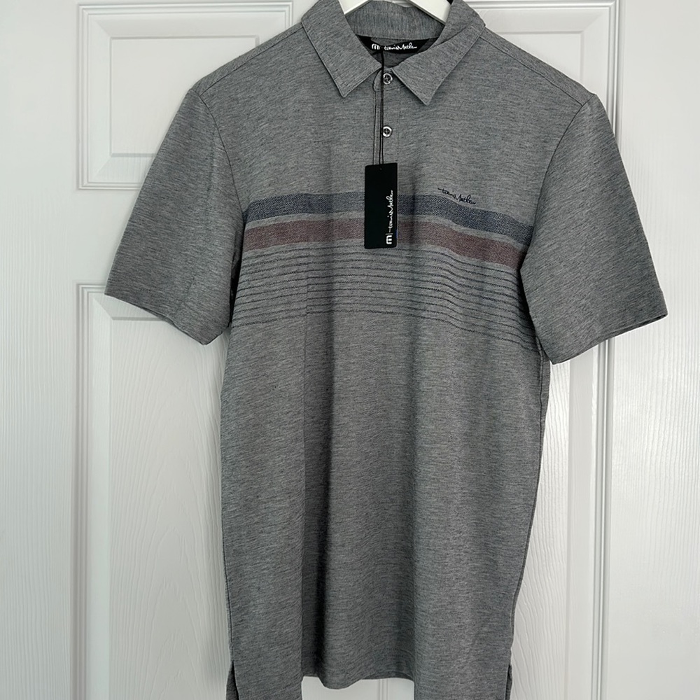 New Travis Mathew TM Grey Men’s Small S Captains Tale Polo